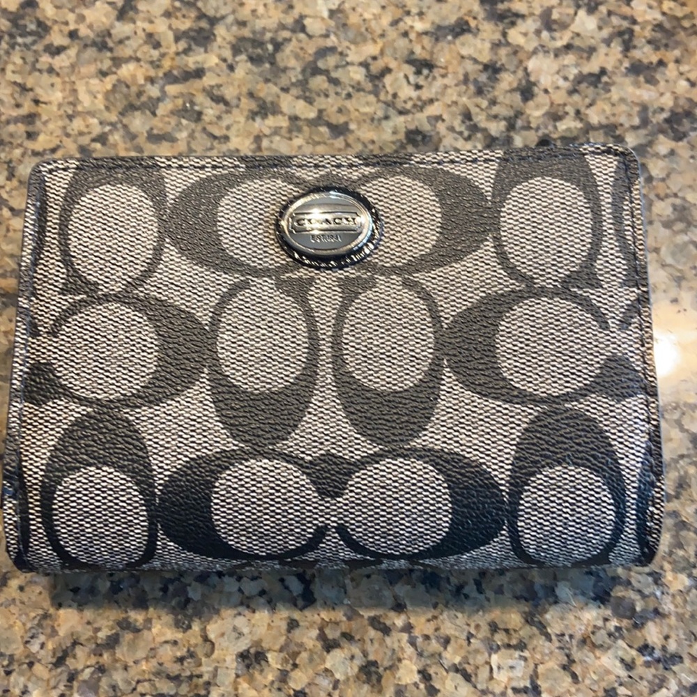 Coach coated canvas wallet